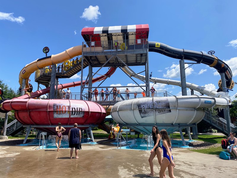 Hot Dip and Frosty Drop Water Slide in Calypso Water Park